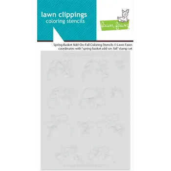 LAWN FAWN LAWN FAWN SPRING BASKET ADD-ON: FALL COLORING STENCIL 3/PK
