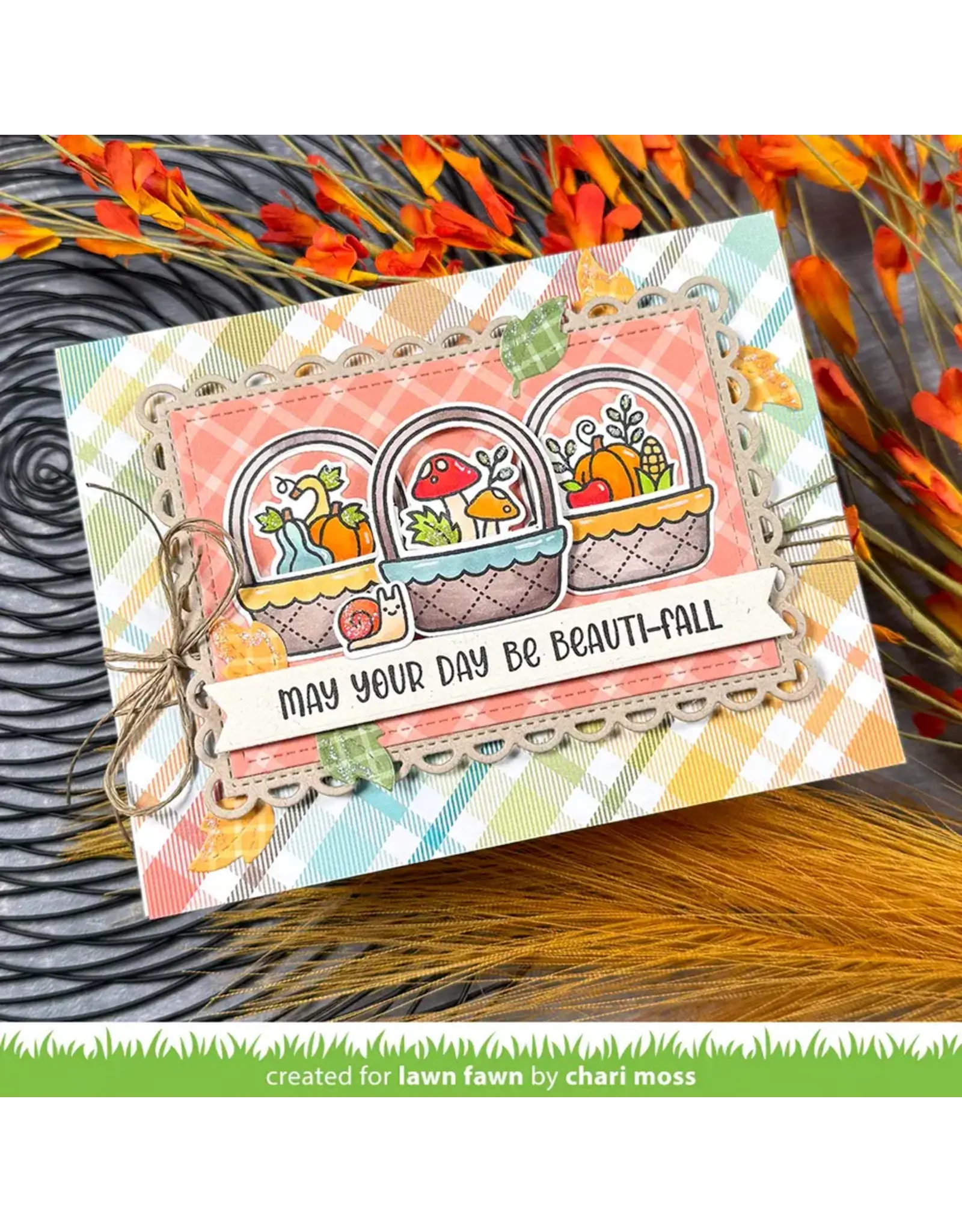 LAWN FAWN LAWN FAWN SPRING BASKET ADD-ON: FALL CLEAR STAMP SET