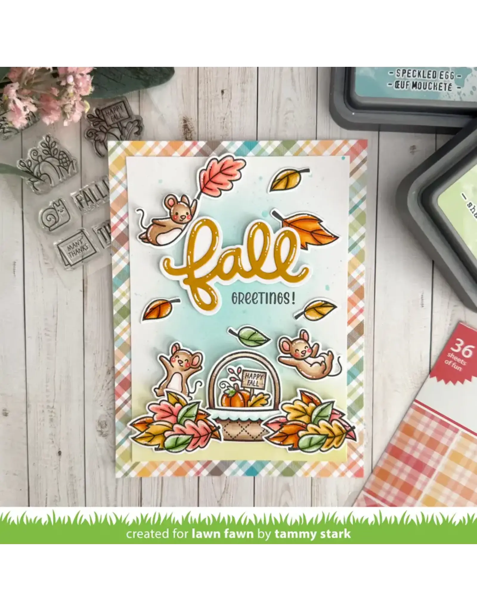 LAWN FAWN LAWN FAWN SPRING BASKET ADD-ON: FALL CLEAR STAMP SET