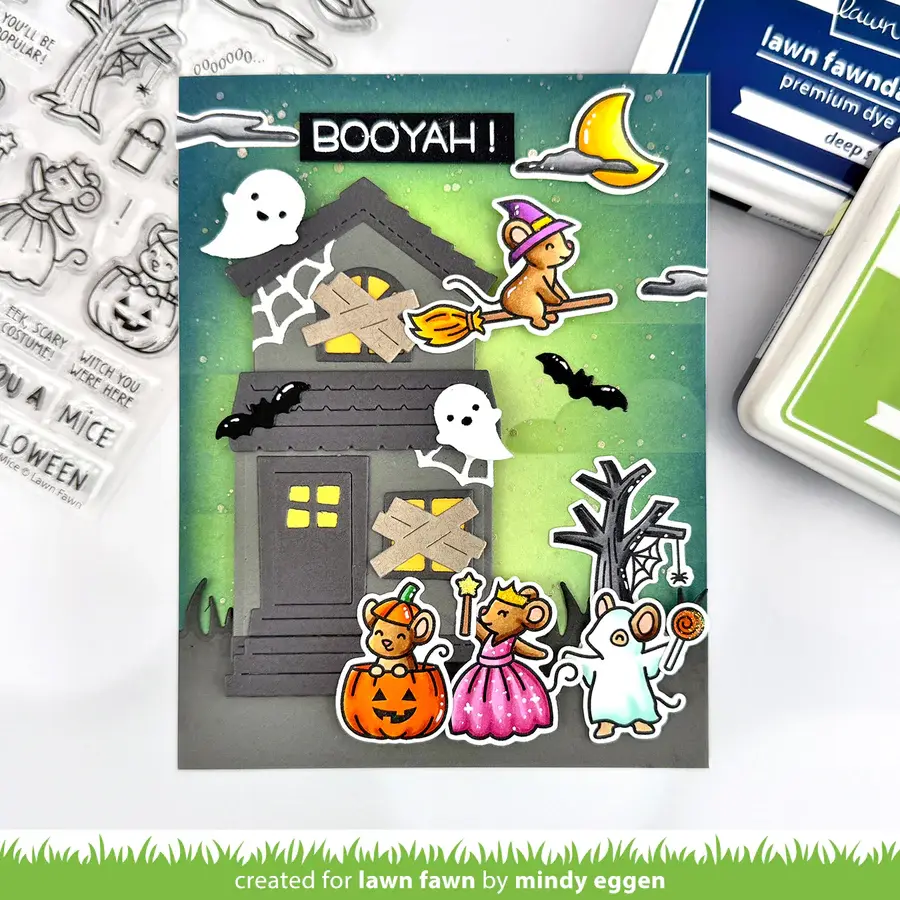 LAWN FAWN LAWN FAWN HALLOWEEN MICE CLEAR STAMP SET