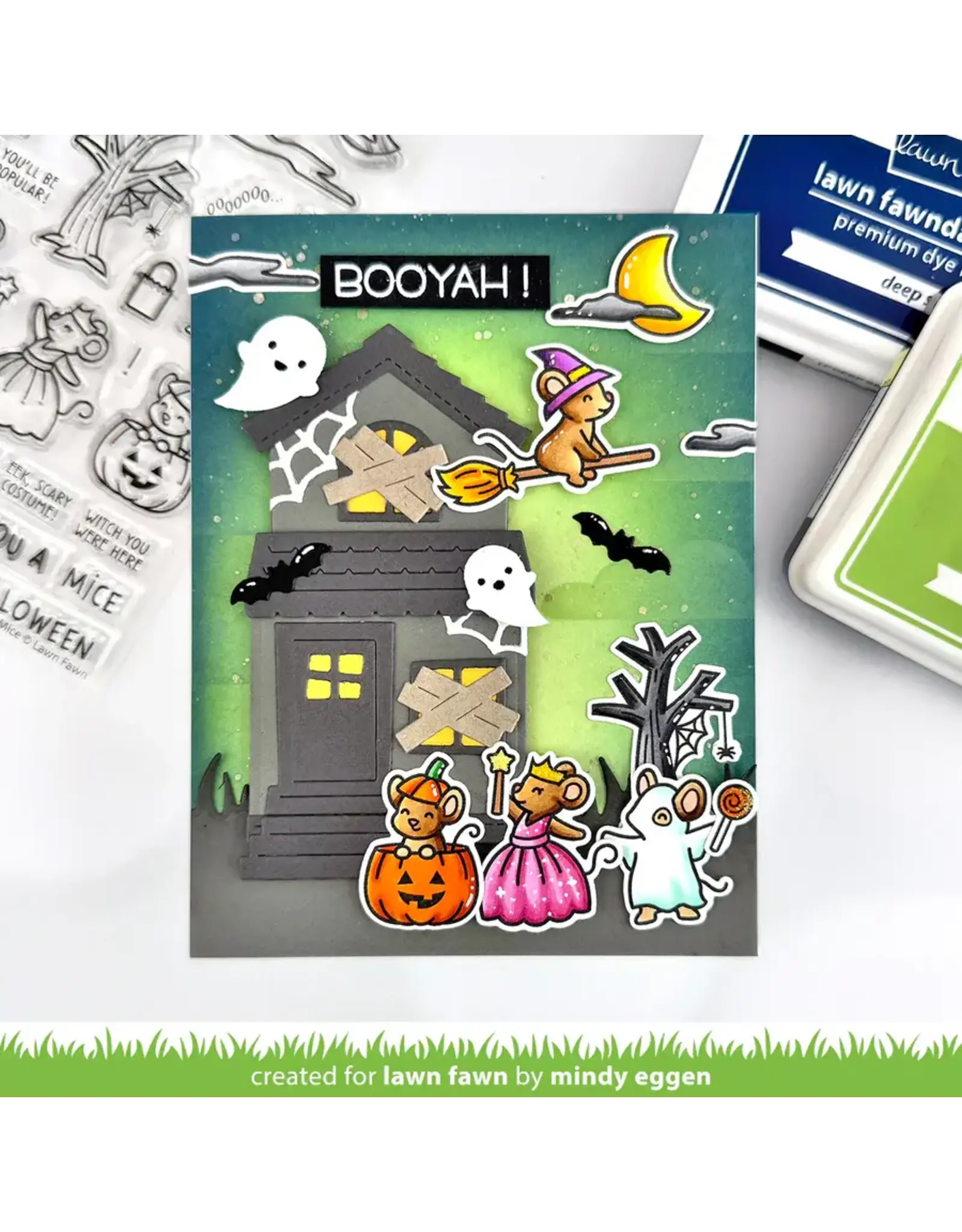 LAWN FAWN LAWN FAWN HALLOWEEN MICE CLEAR STAMP SET