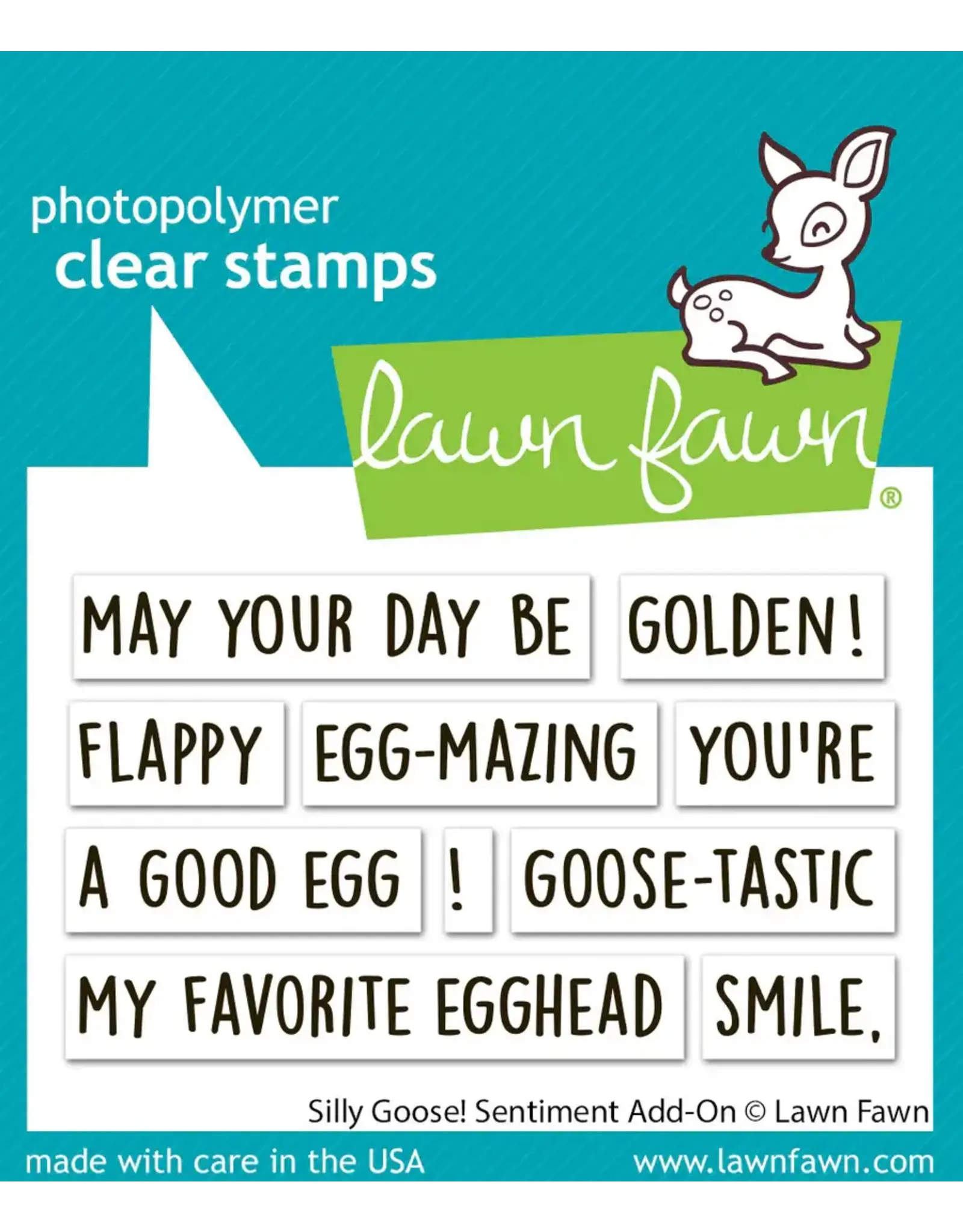 LAWN FAWN LAWN FAWN SILLY GOOSE! SENTIMENT ADD-ON CLEAR STAMP SET