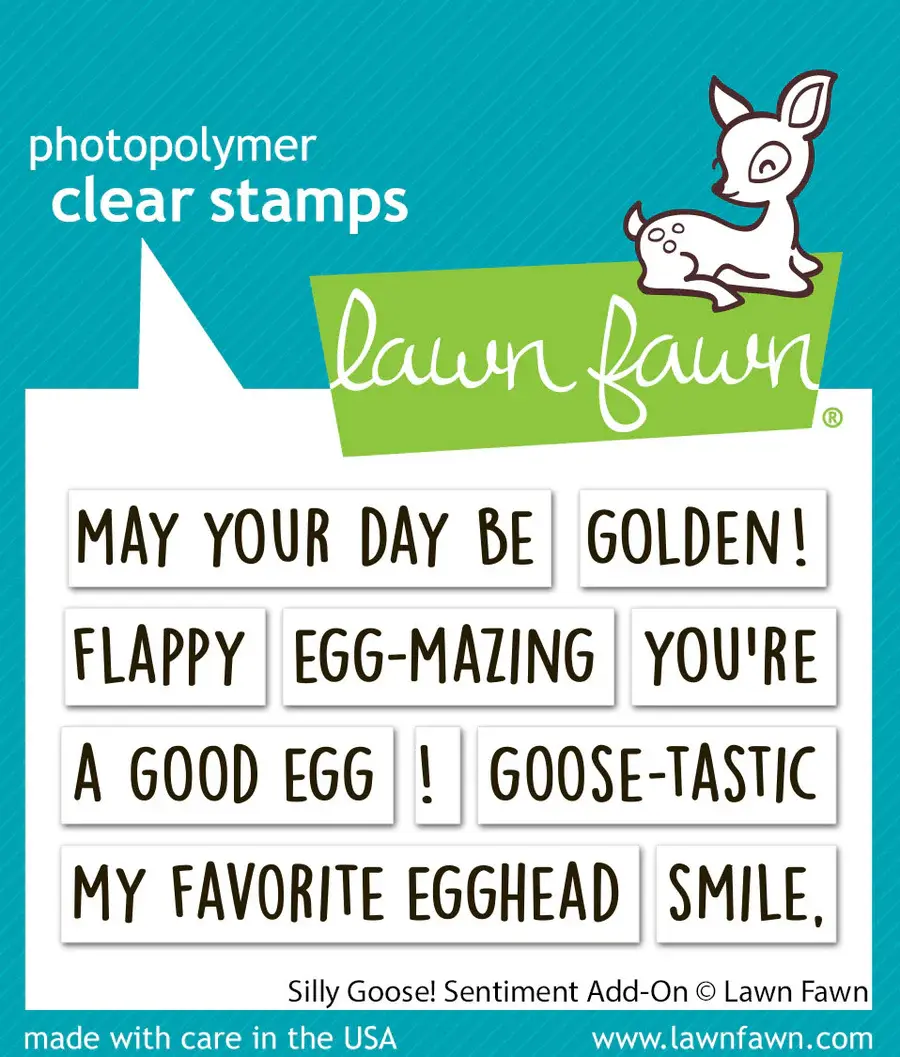 LAWN FAWN LAWN FAWN SILLY GOOSE! SENTIMENT ADD-ON CLEAR STAMP SET