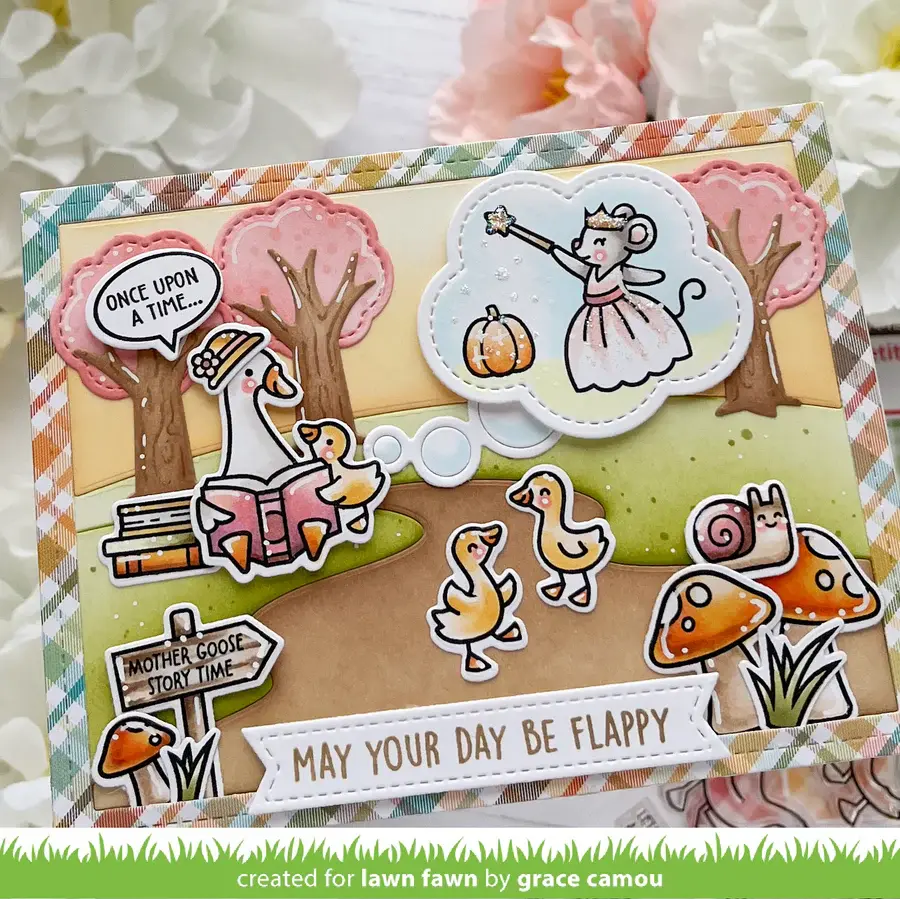 LAWN FAWN LAWN FAWN SILLY GOOSE! SENTIMENT ADD-ON CLEAR STAMP SET