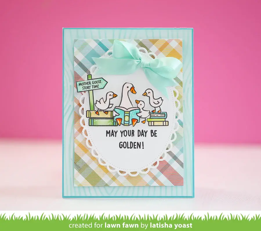 LAWN FAWN LAWN FAWN SILLY GOOSE! SENTIMENT ADD-ON CLEAR STAMP SET