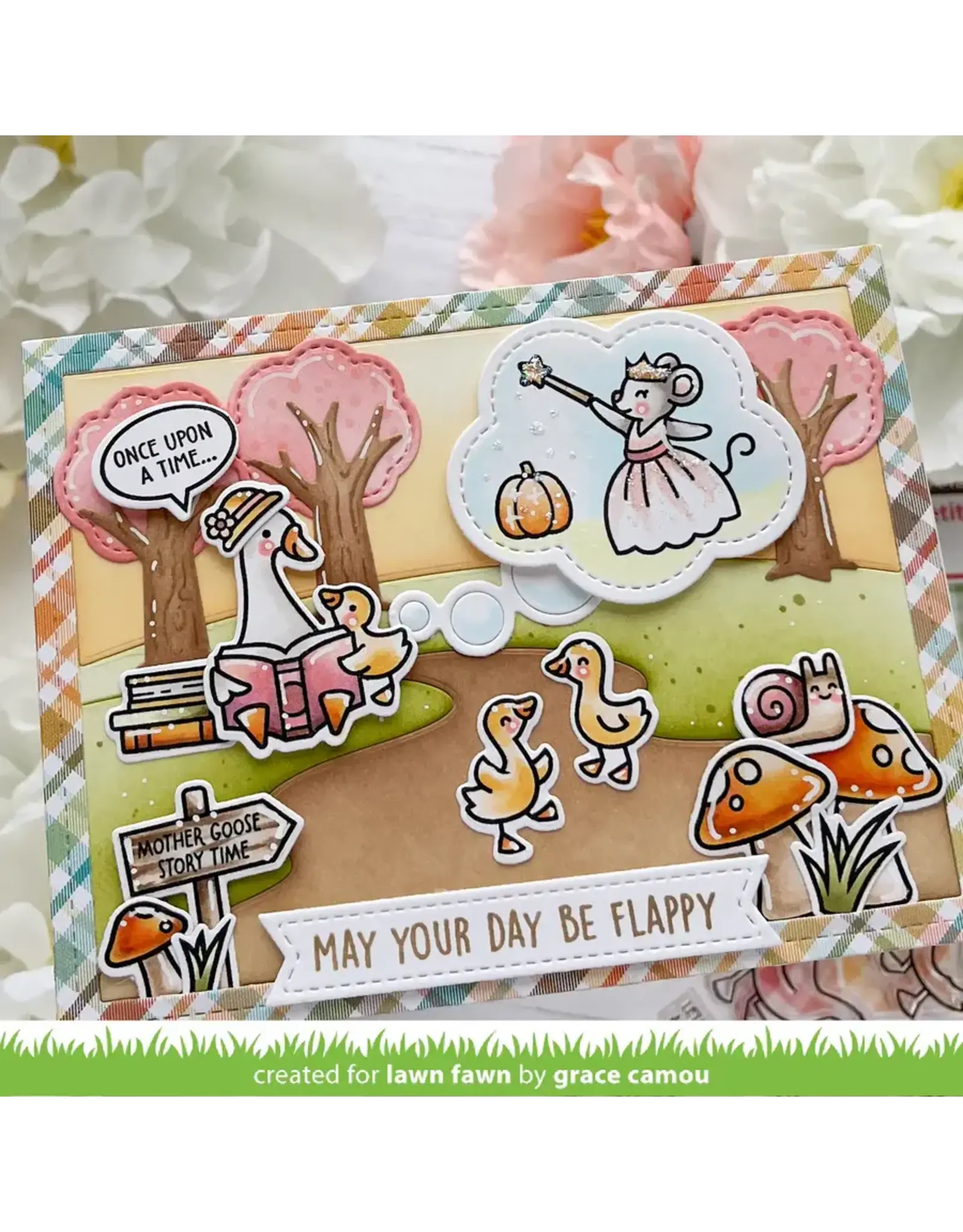 LAWN FAWN LAWN FAWN SILLY GOOSE! SENTIMENT ADD-ON CLEAR STAMP SET