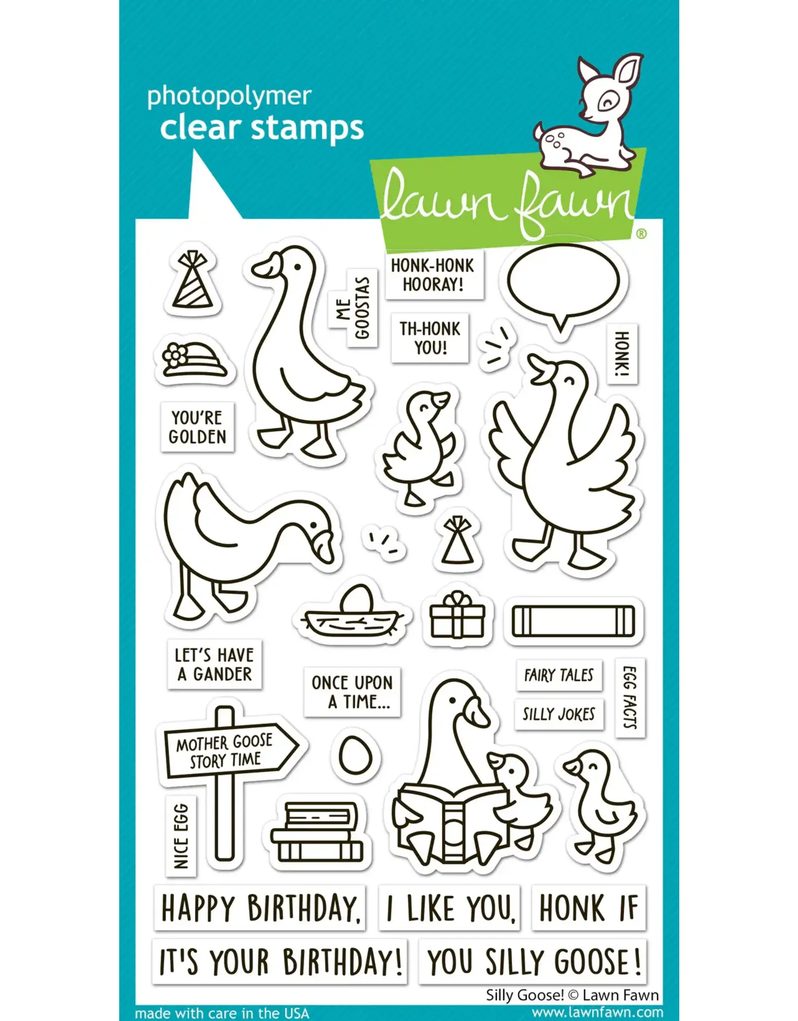 LAWN FAWN LAWN FAWN SILLY GOOSE! CLEAR STAMP SET