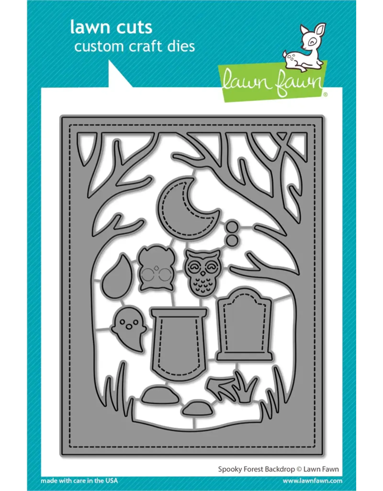 LAWN FAWN LAWN FAWN SPOOKY FOREST BACKDROP DIE SET