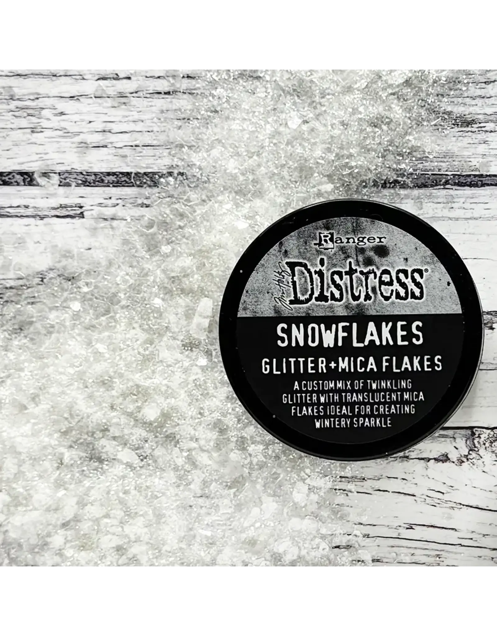 RANGER RANGER TIM HOLTZ DISTRESS SNOWFLAKES GLITTER + MICA FLAKES  3oz