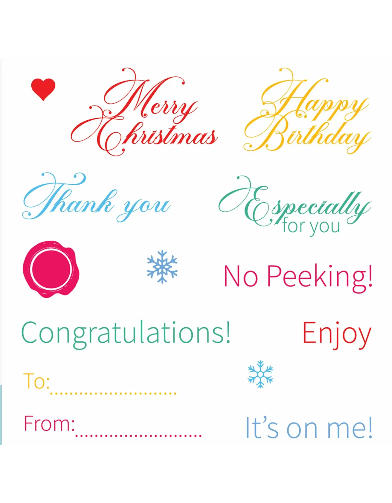 LDRS CREATIVE LDRS CREATIVE GIFT GARD GREETINGS CLEAR STAMP SET