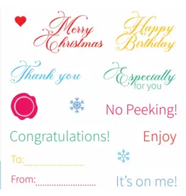 LDRS CREATIVE LDRS CREATIVE GIFT GARD GREETINGS CLEAR STAMP SET