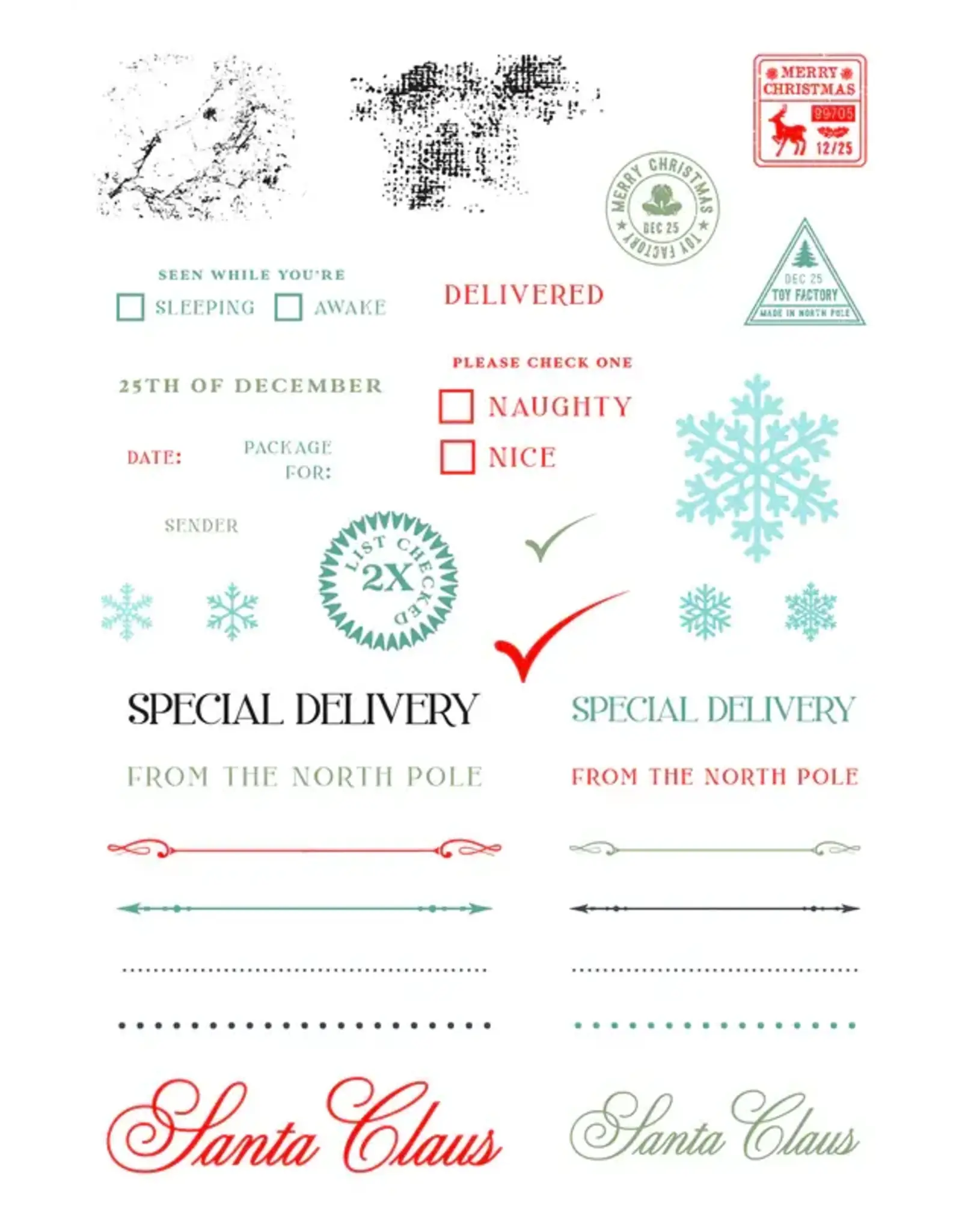 LDRS CREATIVE LDRS CREATIVE NORTH POLE COLLAGE CLEAR STAMP SET