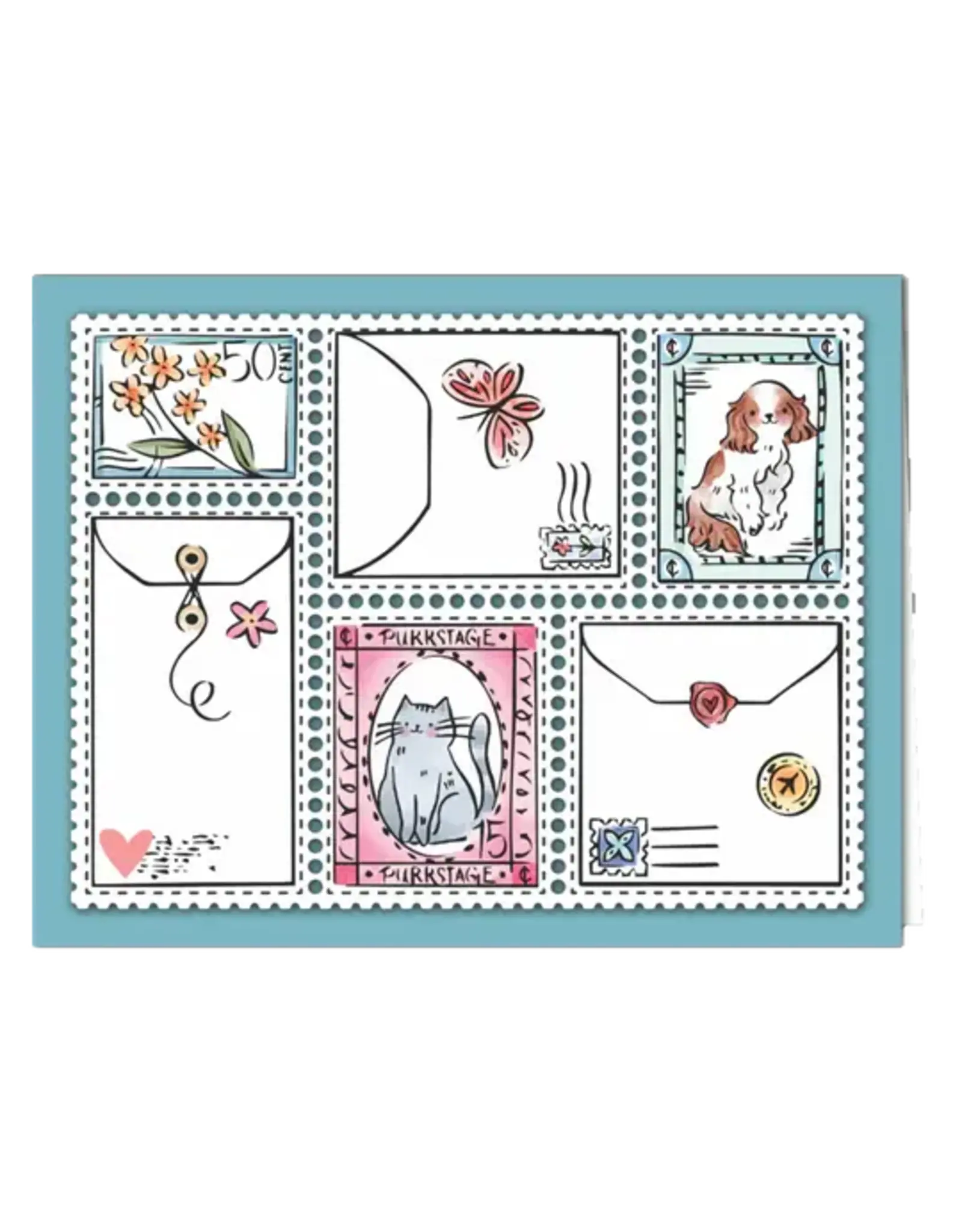 LDRS CREATIVE LDRS CREATIVE ENVELOPE & POSTAGE COLLAGE CLEAR STAMP SET