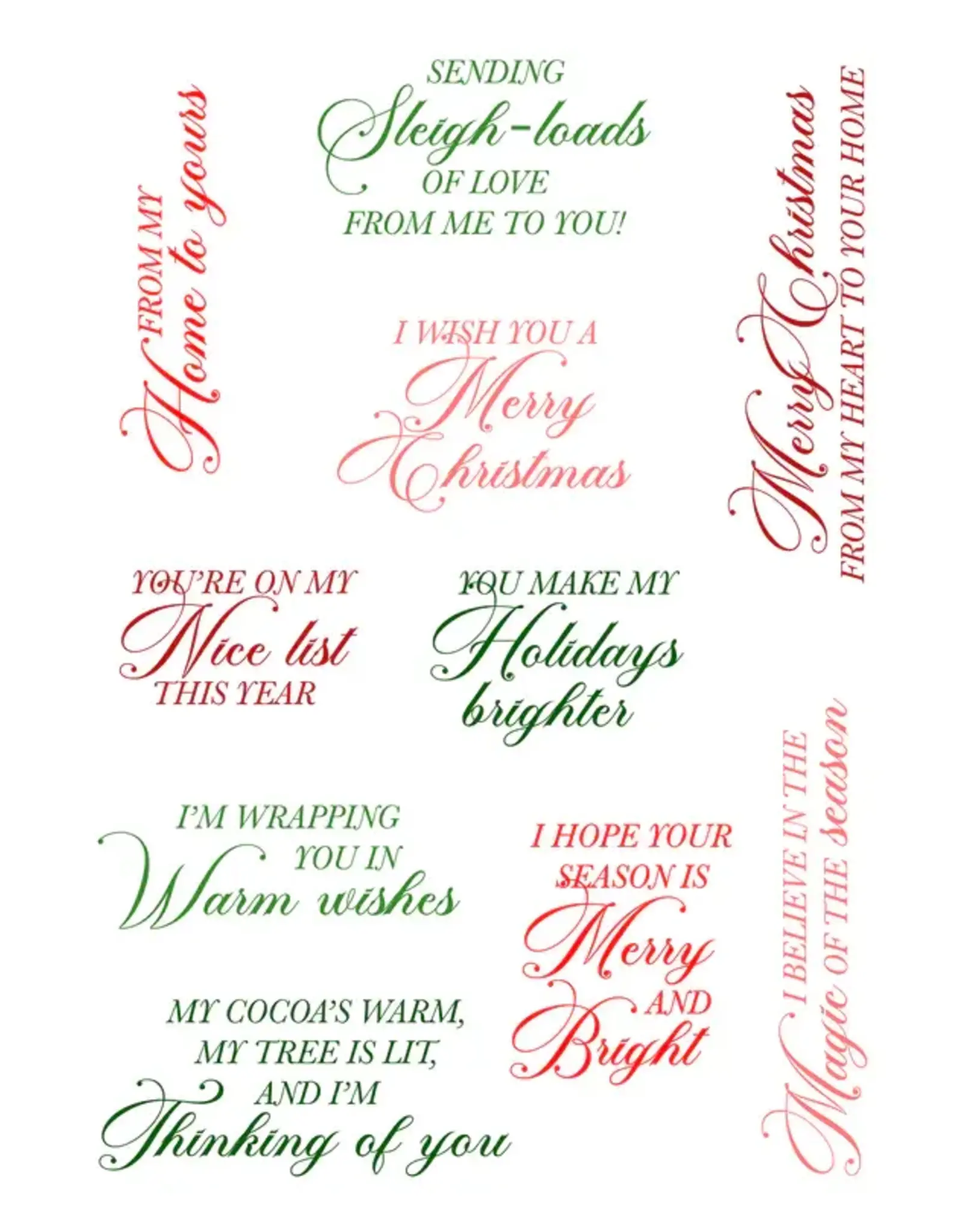 LDRS CREATIVE LDRS CREATIVE ME TO YOU HOLIDAY SENTIMENTS CLEAR STAMP SET
