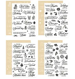 LDRS CREATIVE LDRS CREATIVE BLACK & WHITE SENTIMENTAL RUB-ON TRANSFER SHEET BUNDLE 1