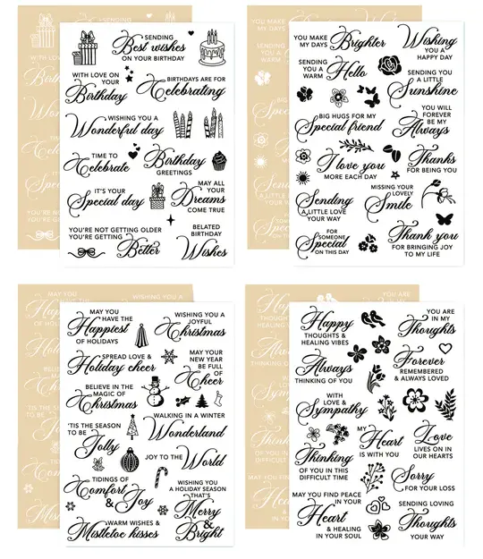 LDRS CREATIVE LDRS CREATIVE BLACK & WHITE SENTIMENTAL RUB-ON TRANSFER SHEET BUNDLE 1
