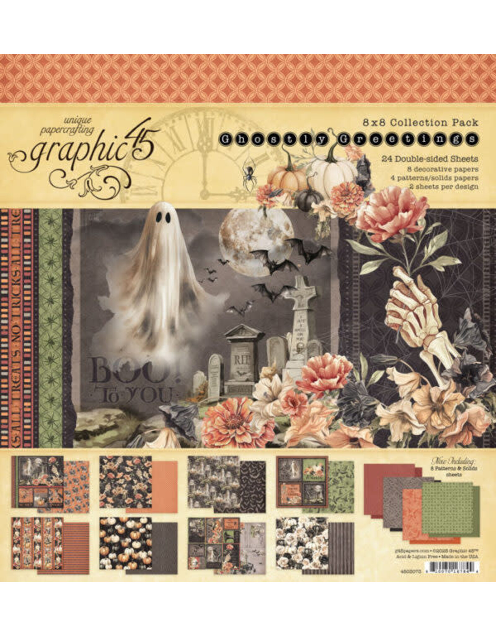 GRAPHIC 45 GRAPHIC 45 GHOSTLY GREETINGS 8x8 COLLECTION PACK