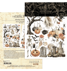 GRAPHIC 45 GRAPHIC 45 GHOSTLY GREETINGS RUB-ON TRANSFER SET