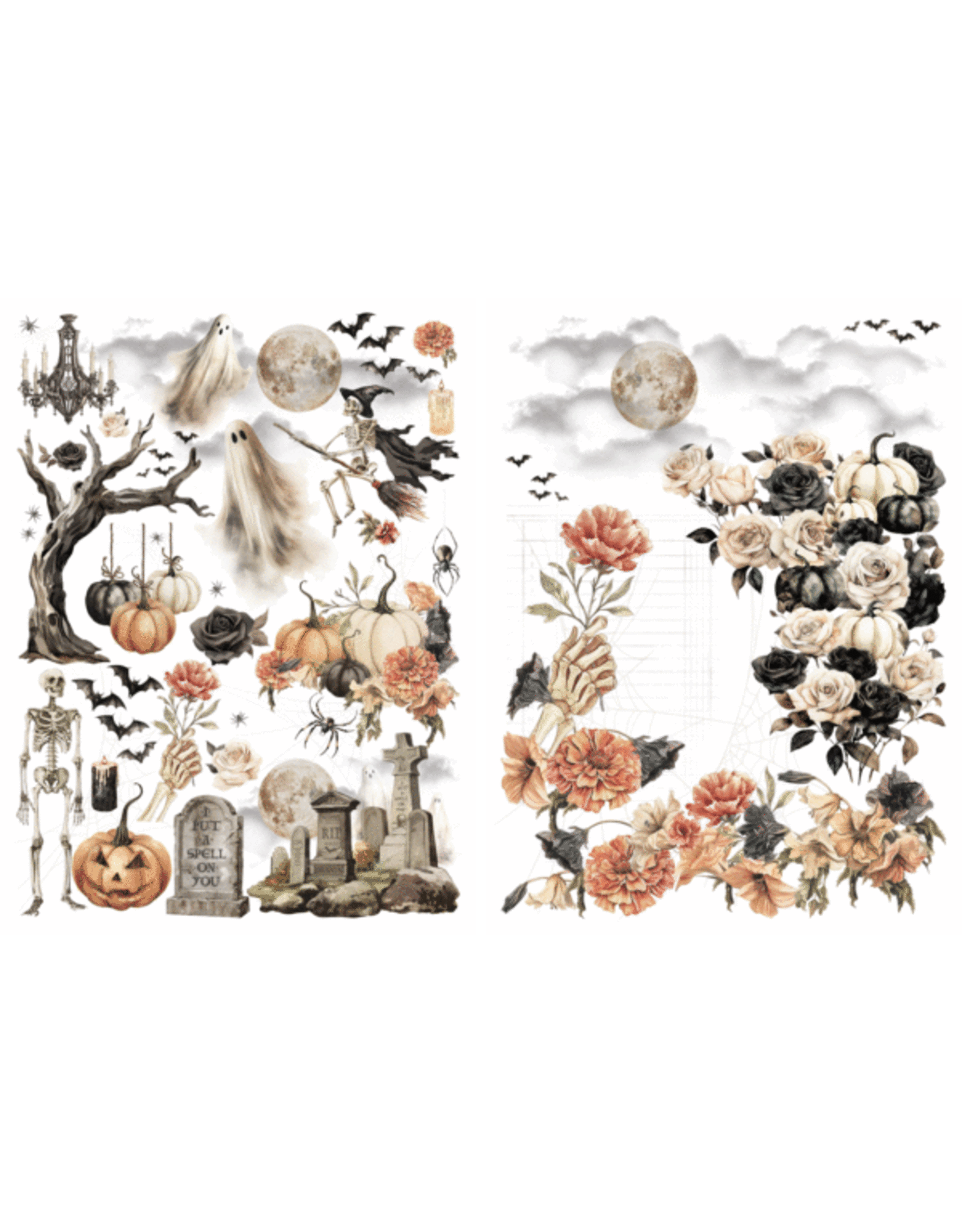 GRAPHIC 45 GRAPHIC 45 GHOSTLY GREETINGS RUB-ON TRANSFER SET