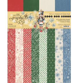 GRAPHIC 45 GRAPHIC 45 DECK THE HALLS PATTERNS & SOLIDS 8.5x11 COLLECTION PACK