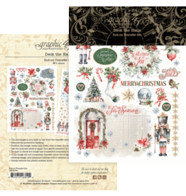 GRAPHIC 45 GRAPHIC 45 DECK THE HALLS RUB-ON TRANSFER SET