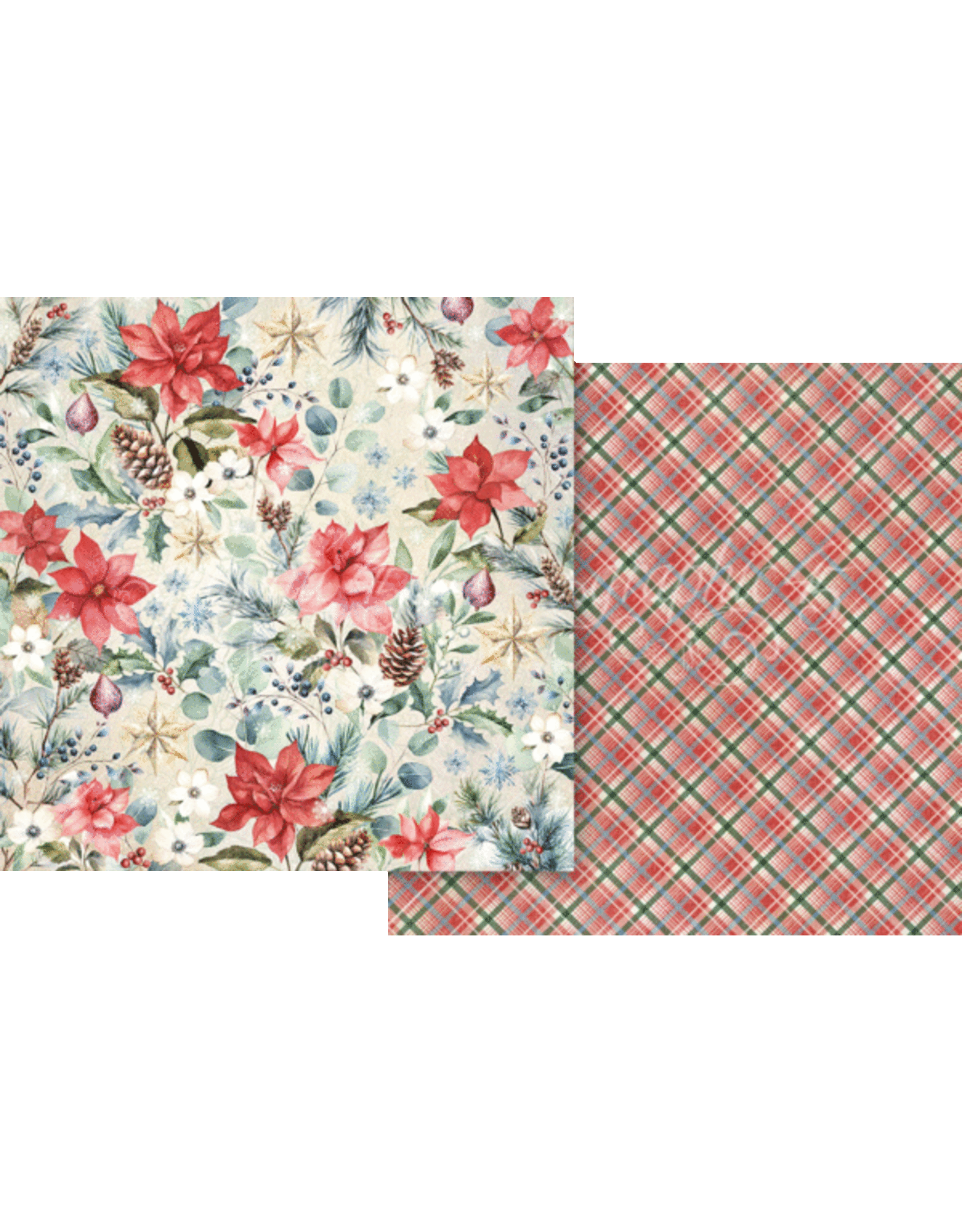 GRAPHIC 45 GRAPHIC 45 DECK THE HALLS MISTLETOE KISSES 12x12 CARDSTOCK