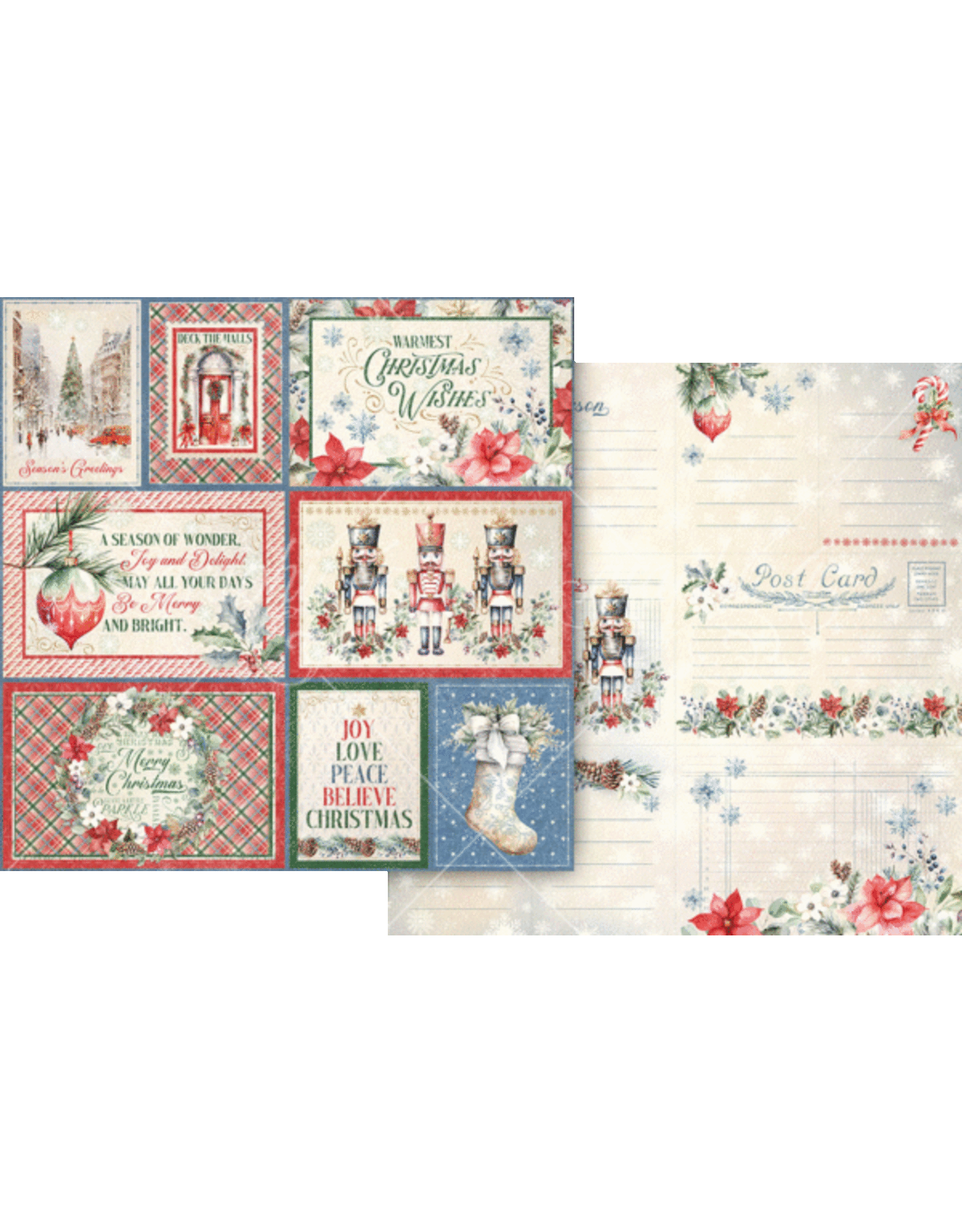 GRAPHIC 45 GRAPHIC 45 DECK THE HALLS JOY AND DELIGHT 12x12 CARDSTOCK