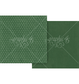 GRAPHIC 45 GRAPHIC 45 DECK THE HALLS HOLLY GREEN 12x12 CARDSTOCK