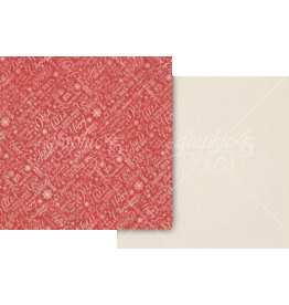 GRAPHIC 45 GRAPHIC 45 DECK THE HALLS SNOWDRIFT WHITE 12x12 CARDSTOCK