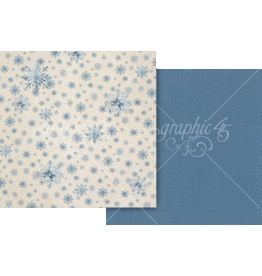 GRAPHIC 45 GRAPHIC 45 DECK THE HALLS WINTERLAND BLUE PATTERN & SOLID SHEET 12x12 CARDSTOCK