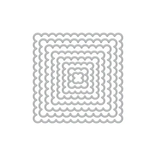 HERO ARTS HERO ARTS NESTING SQUARE SCALLOP INFINITY DIE SET