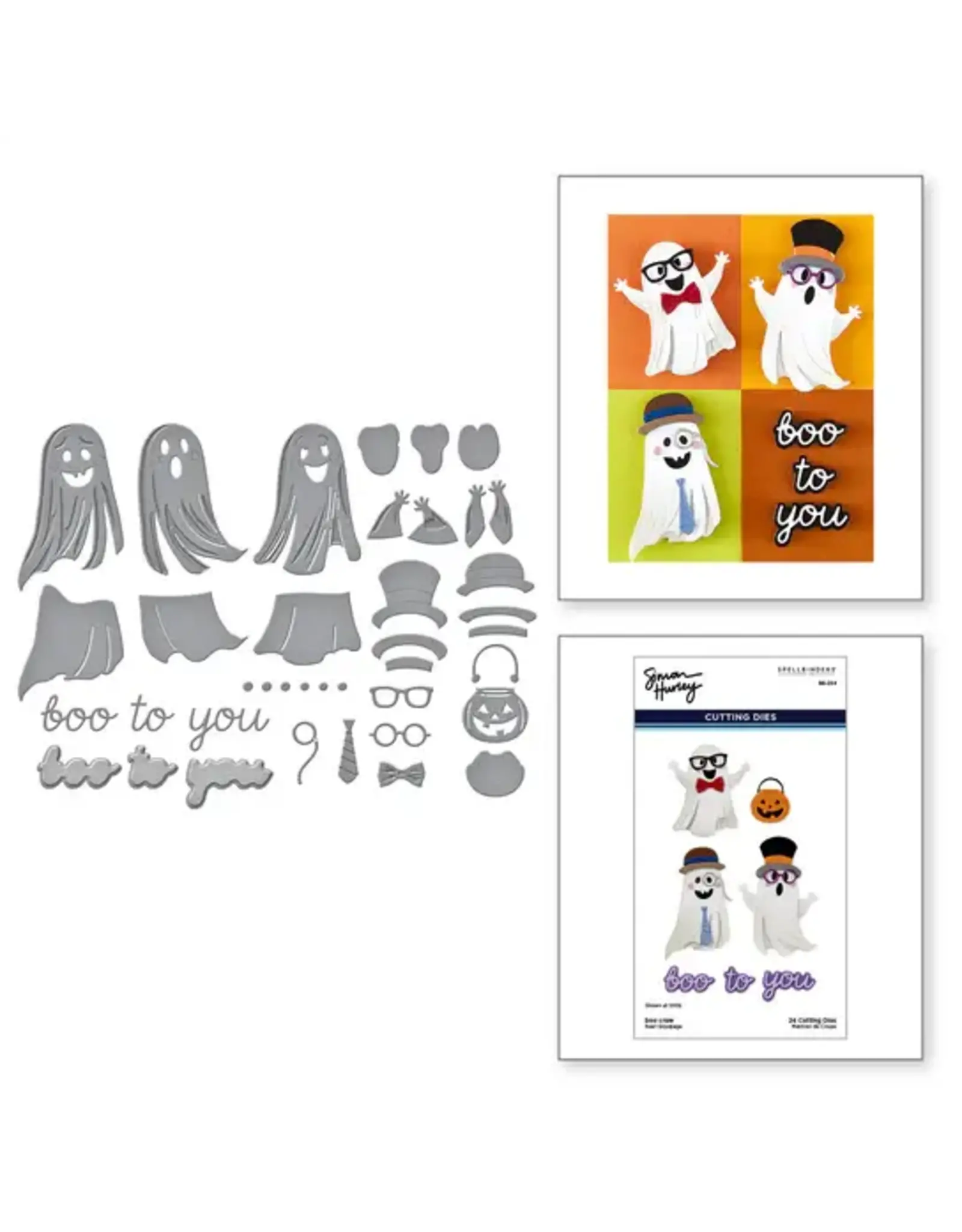 SPELLBINDERS SPELLBINDERS SIMON HURLEY SPOOKTACULAR COLLECTION BOO CREW ETCHED DIE SET