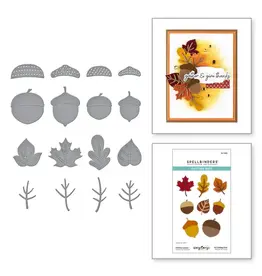 SPELLBINDERS SPELLBINDERS KELLY BANGS AUTUMN ARCHIVES COLLECTION FALLING LEAVES ETCHED DIE SET