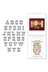SPELLBINDERS SPELLBINDERS KELLY BANGS AUTUMN ARCHIVES COLLECTION AUTUMN ALPHA ETCHED DIE SET
