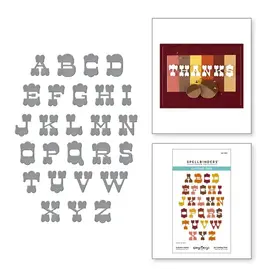 SPELLBINDERS SPELLBINDERS KELLY BANGS AUTUMN ARCHIVES COLLECTION AUTUMN ALPHA ETCHED DIE SET