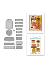 SPELLBINDERS SPELLBINDERS KELLY BANGS AUTUMN ARCHIVES COLLECTION DOCUMENTING LABELS ETCHED DIE SET