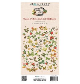 49 AND MARKET 49 AND MARKET VINTAGE ORCHARD 6x12 LASER CUT WILDFLOWERS 92/PK