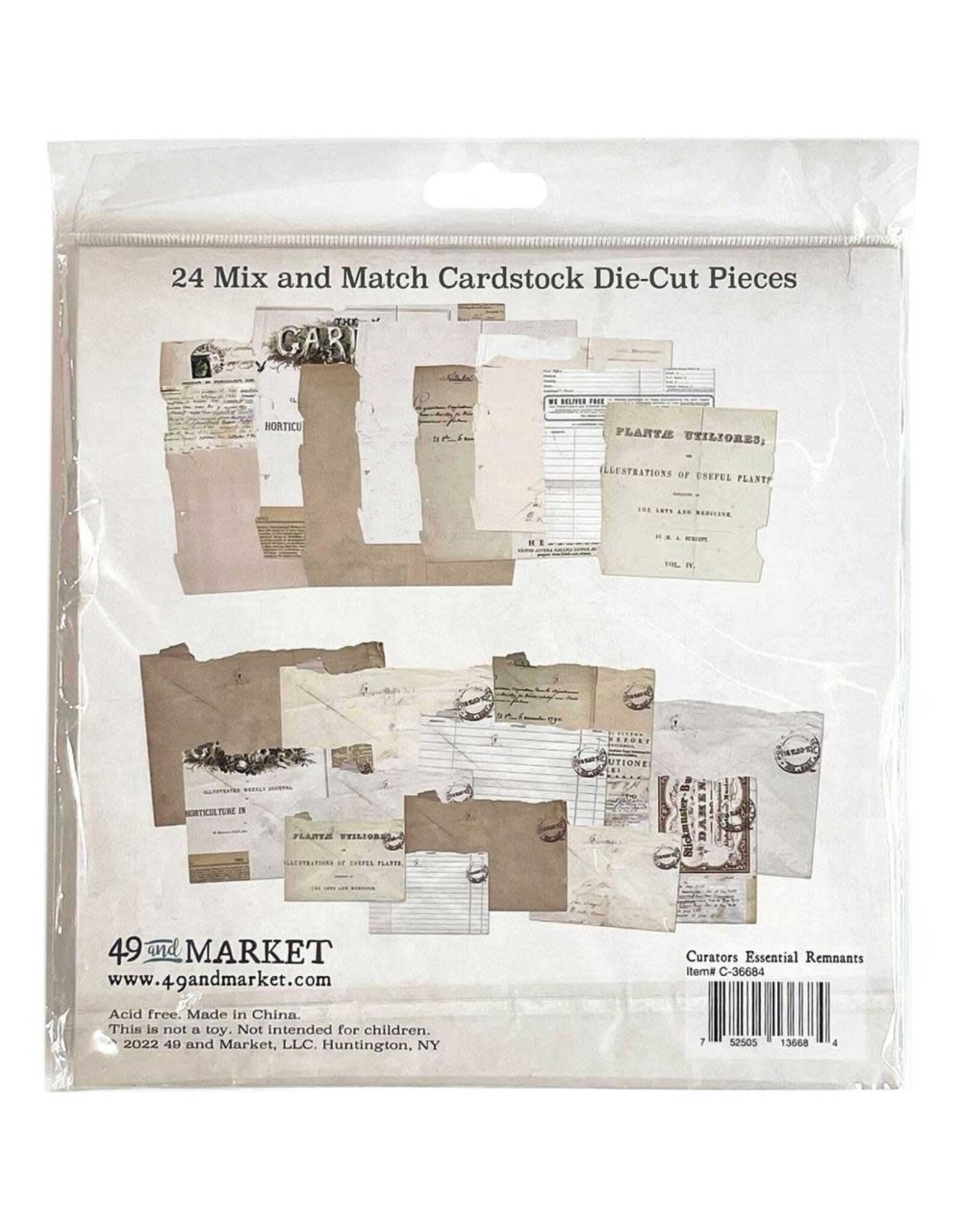 49 AND MARKET 49 AND MARKET CURATORS ESSENTIAL REMNANTS DIE-CUTS 24 PIECES