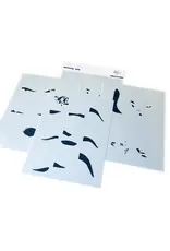 PINKFRESH PINKFRESH STUDIO SIPPABLE SCENES STENCIL SET 4/PK