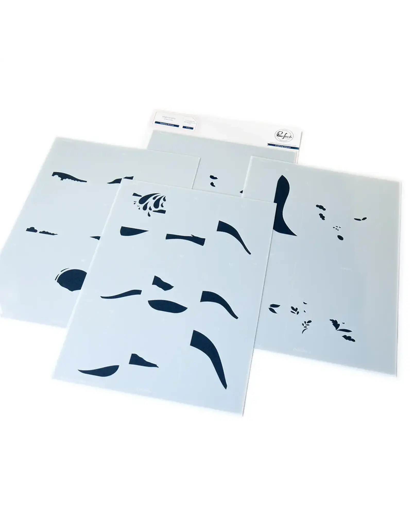 PINKFRESH PINKFRESH STUDIO SIPPABLE SCENES STENCIL SET 4/PK