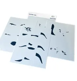 PINKFRESH PINKFRESH STUDIO SIPPABLE SCENES STENCIL SET 4/PK