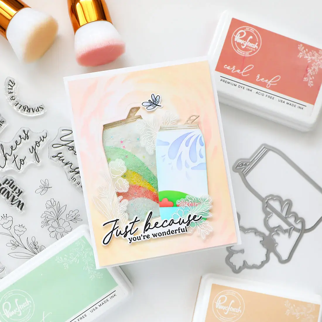 PINKFRESH PINKFRESH STUDIO SIPPABLE SCENES STENCIL SET 4/PK