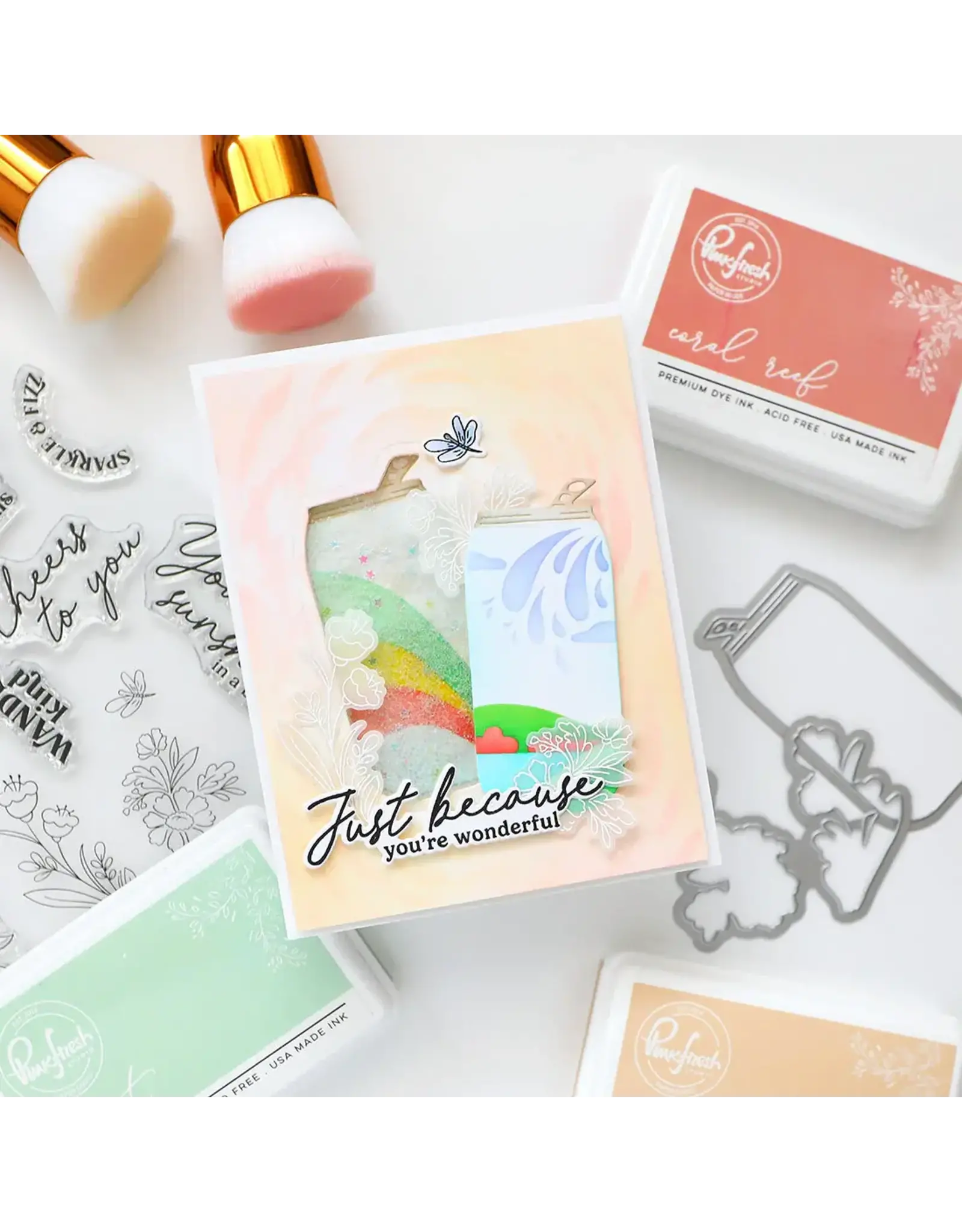 PINKFRESH PINKFRESH STUDIO SIPPABLE SCENES STENCIL SET 4/PK