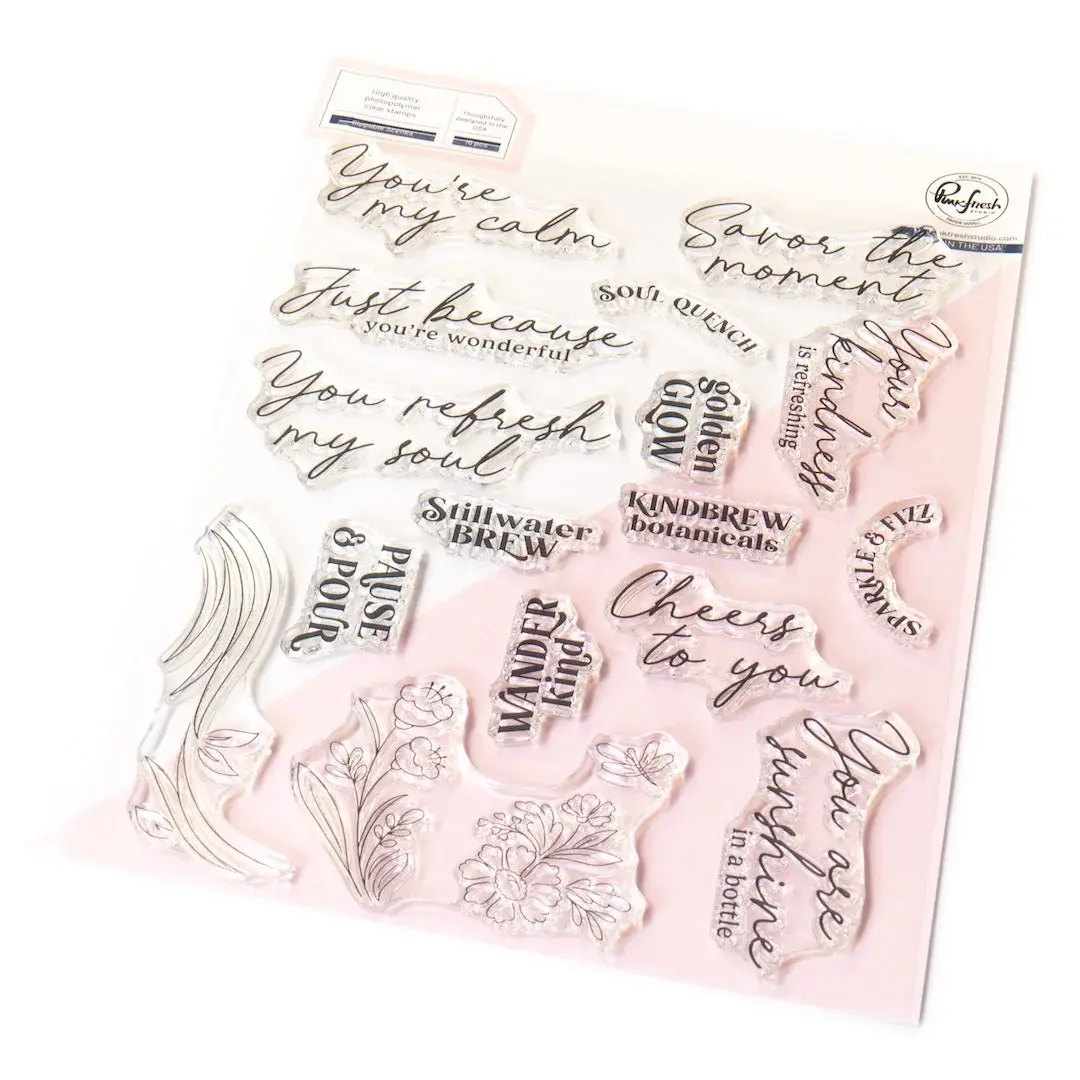 PINKFRESH PINKFRESH STUDIO SIPPABLE SCENES CLEAR STAMP SET