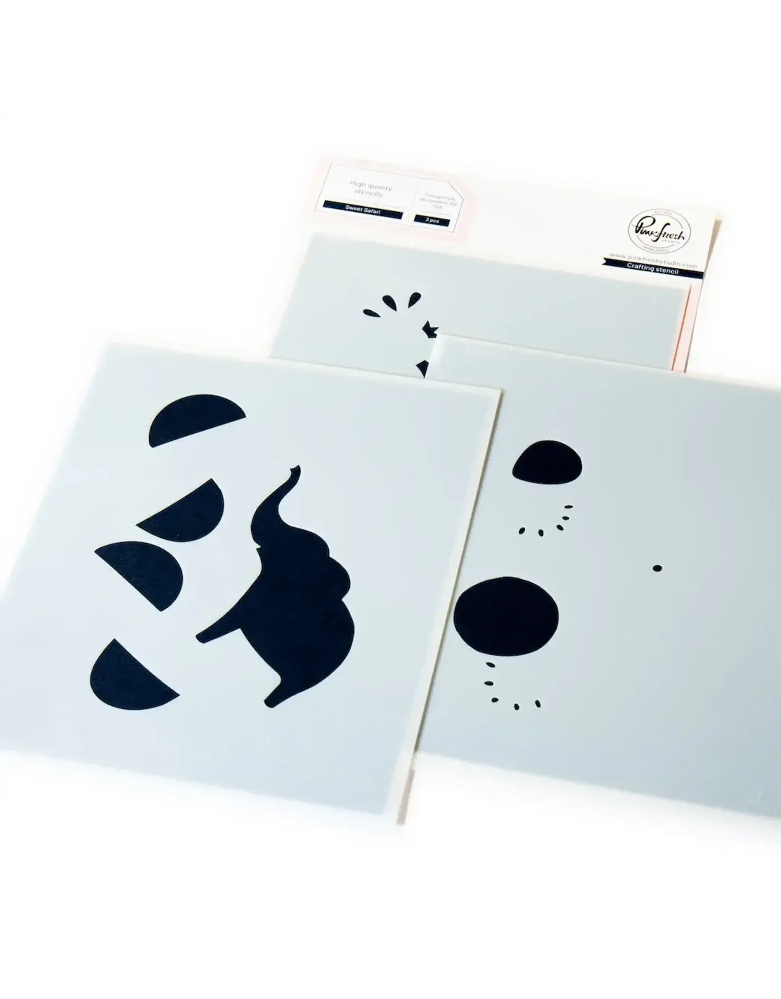 PINKFRESH PINKFRESH STUDIO SWEET SAFARI STENCIL SET 3/PK