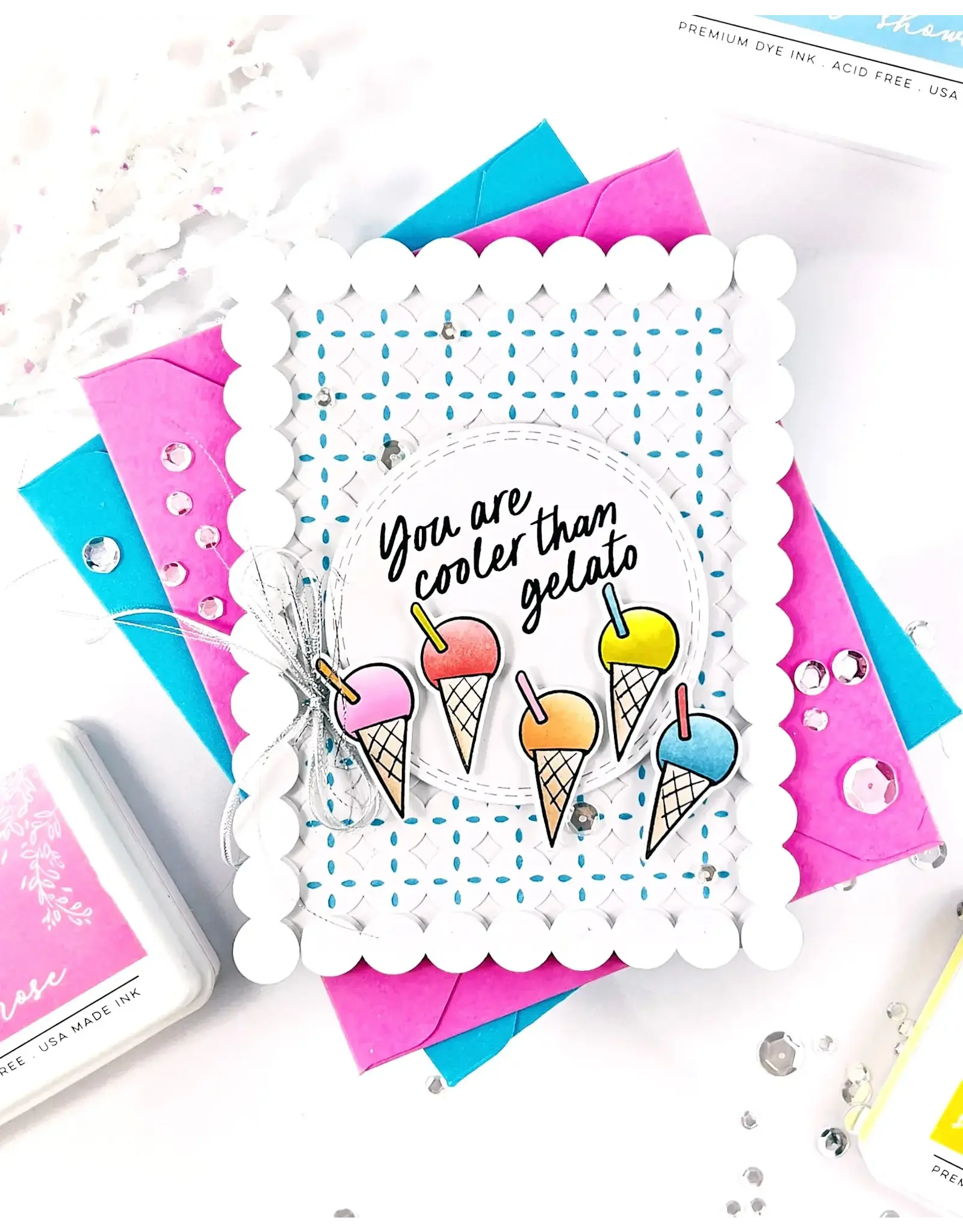 PINKFRESH PINKFRESH STUDIO PETAL GRID PRESS PLATE
