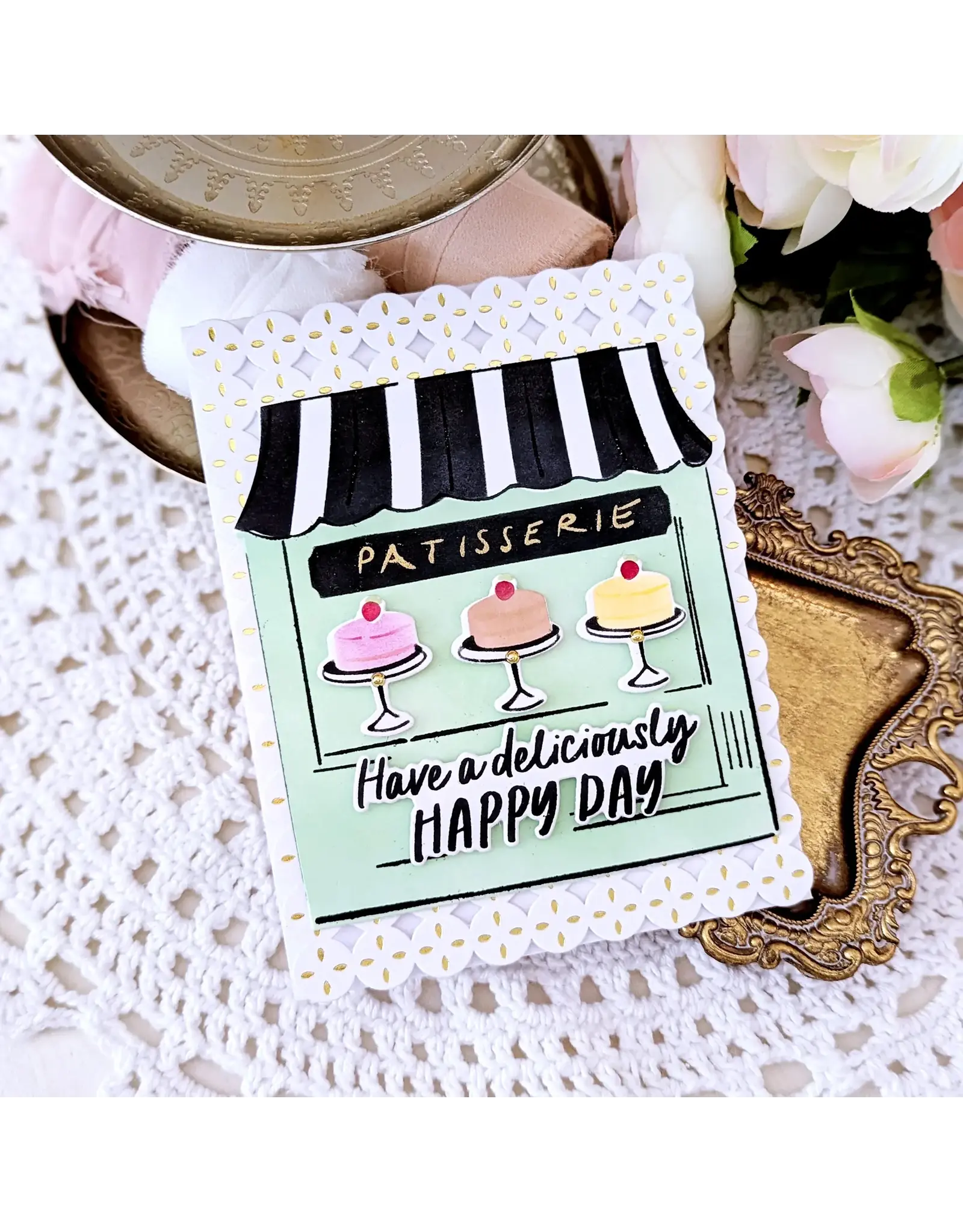 PINKFRESH PINKFRESH STUDIO PETAL GRID PRESS PLATE