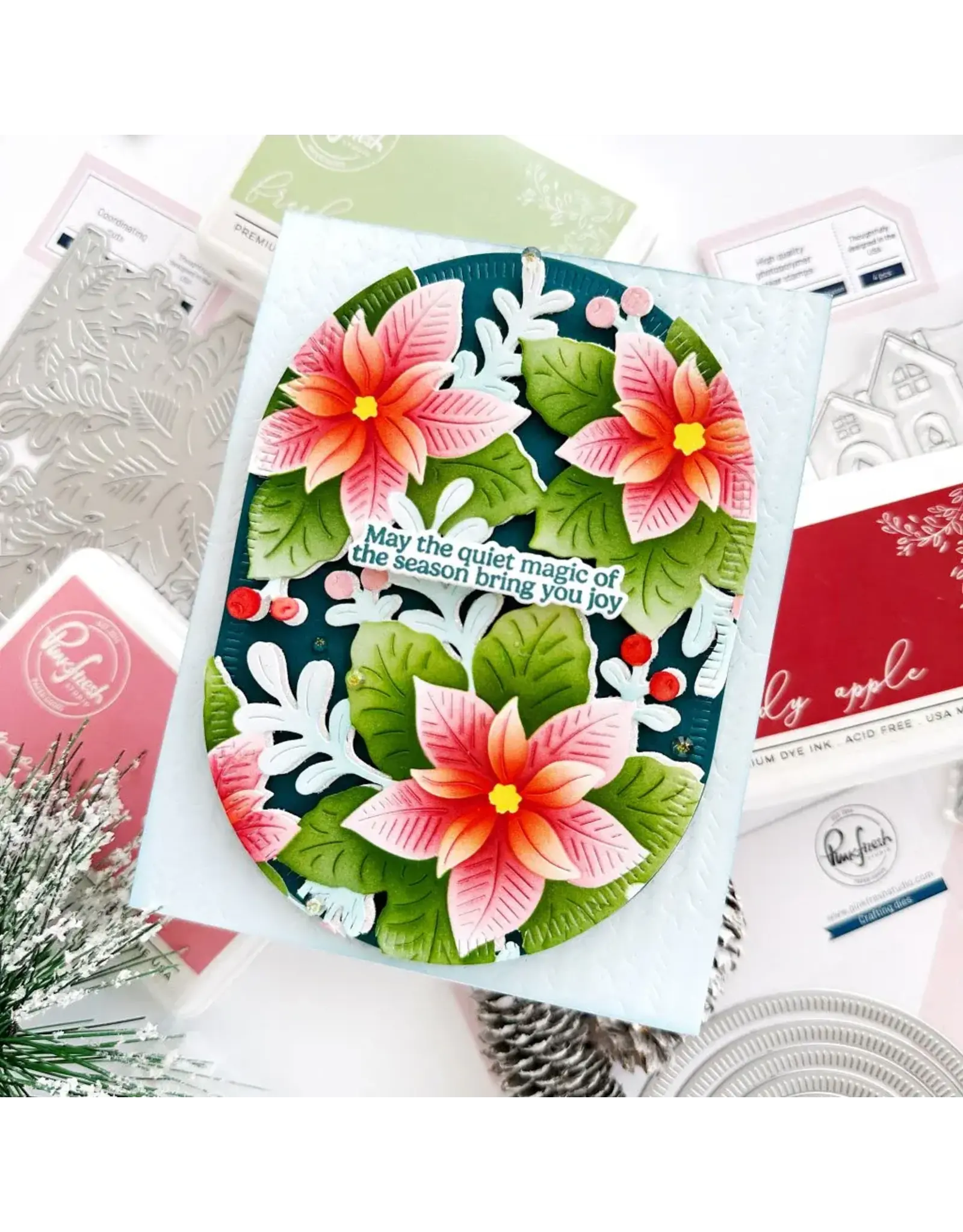 PINKFRESH PINKFRESH STUDIO WHISPERS OF POINSETTIA DIE