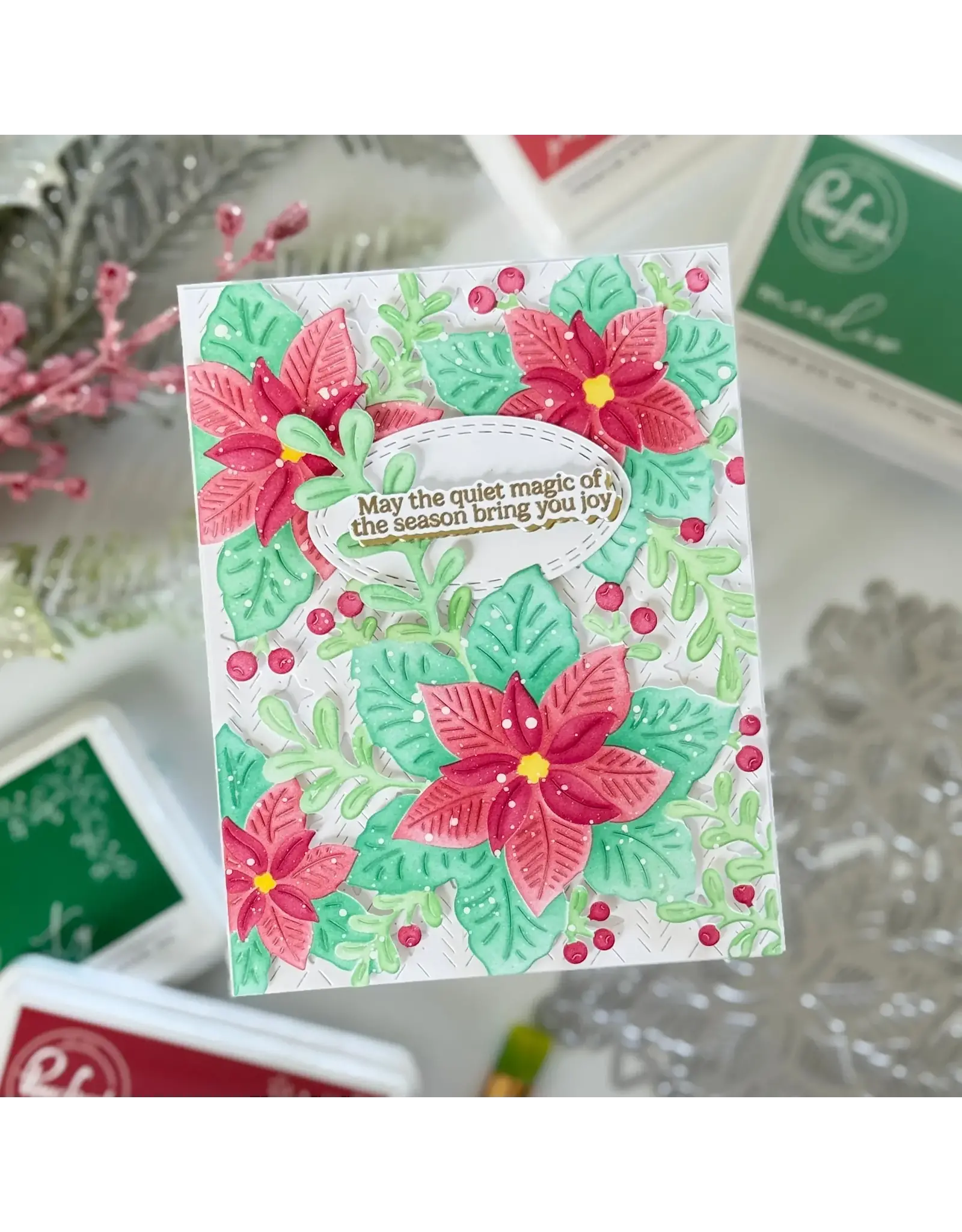 PINKFRESH PINKFRESH STUDIO WHISPERS OF POINSETTIA DIE