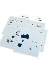 PINKFRESH PINKFRESH STUDIO THE SHELF EDIT: MAGIC OF THE SEASON STENCIL SET 6/PK